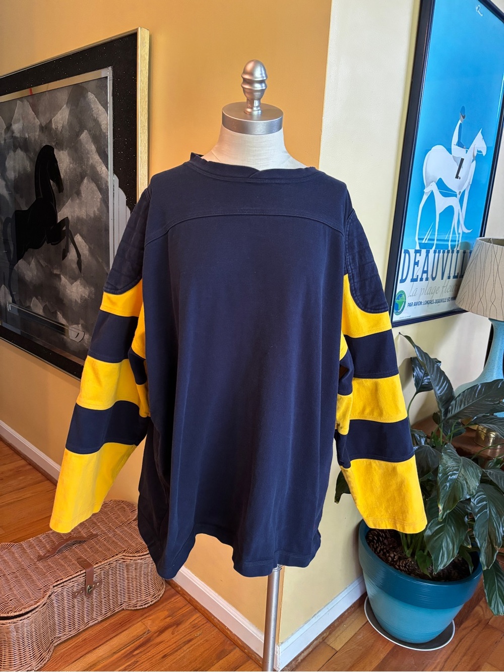 vintage j. peterman football rugby shirt